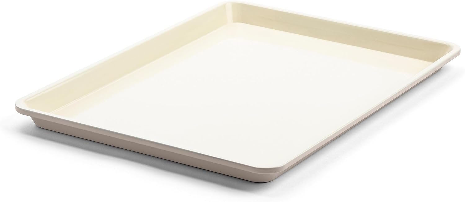 GreenLife 13" x 9" Quarter Sheet Baking Pans, 2 Piece Bakeware Set, PFAS-Free Ceramic Nonstick Rectangular Cookie Trays, Oven Safe to 450°F