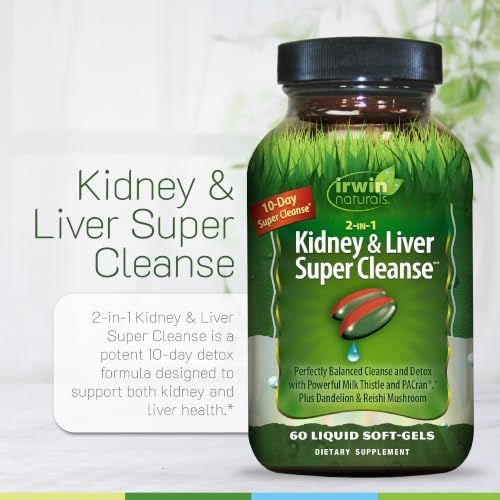 Irwin Naturals 2-in-1 Kidney & Liver Super Cleanse 60 Softgels