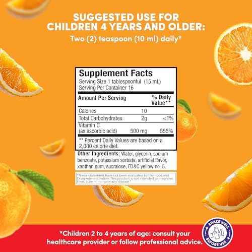 GirafKids Liquid Multivitamin for Kids with B Complex, 8 Fl Oz, Ages 4+