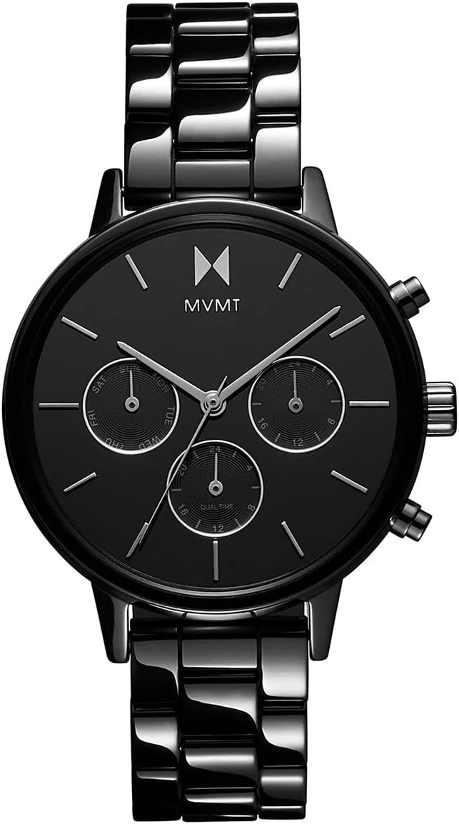 MVMT Nova - Dual Timezone Women’s Wristwatch - Minimalist Dress - 3 ATM/30 Meters Water-Resistant Timepiece - Interchangeable Bands - 38mm