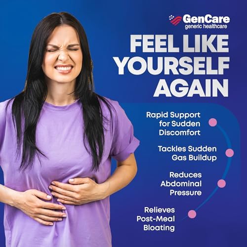 GenCare Gas Relief Simethicone 180mg Ultra Strength, 180 Softgels
