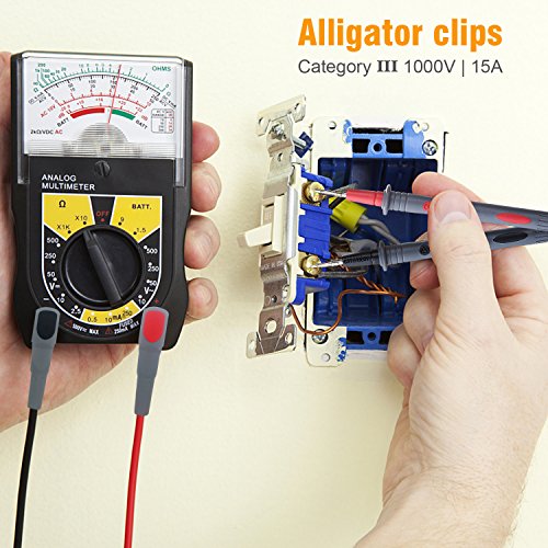 WG-011 Soft Silicone Test Lead and Safety Alligator Clips, Multimeter Test Leads Kit CAT III 1000V & CAT IV 600V with Threaded Alligator Clip
