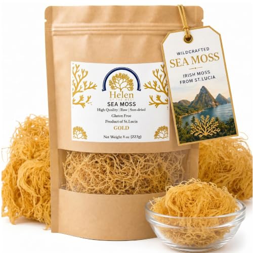 Wildcrafted Sea Moss | Gold - Purple - Green - Mixed | 100% Natural Irish Moss from St.Lucia | Mineral-Rich Superfood | 8oz Sun-Dried Moss | NO