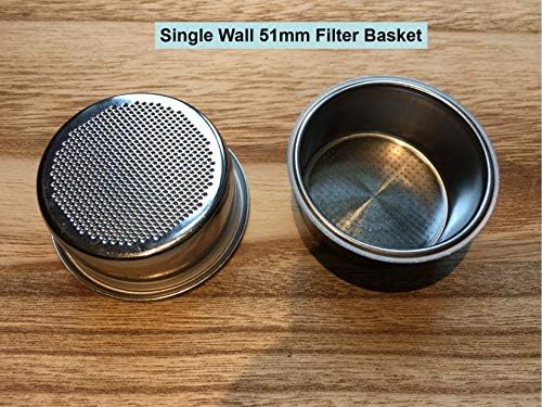 54mm Filter Basket Stainless Steel Portafilter Basket Espresso Handle Compatible with Breville Portafilter BES870XL, BES860XL, BES840XL