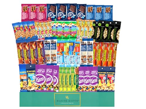 Ultimate Healthy Care Package (60 count), Snacks, Bars & Nuts Bulk Variety Pack - Healthy Travel Snack Box - Military Care Package