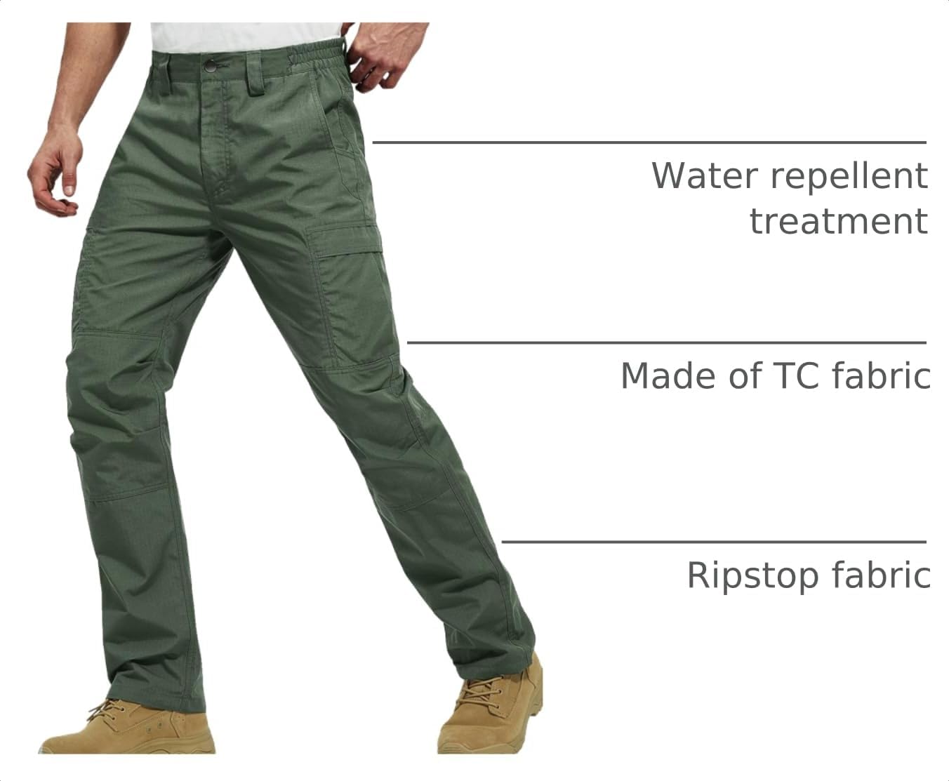 FREE SOLDIER Mens Cargo Work Tactical Pants Ripstop