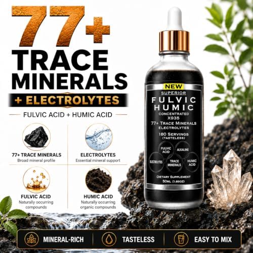 Fulvic Humic Mineral Blend Drops – 77+ Trace Minerals & Electrolytes