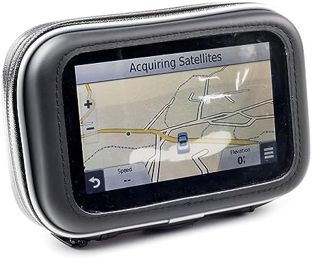 Motorcycle Handlebar Bike Mount with Waterproof Case for 5 Inch 5'' GPS | For Garmin Drive Drivesmart Driveassist 53 52 51 50 55 Driveluxe Dezl