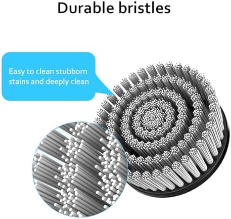 TUYU Replaceable Brush Heads Electric Spin Scrubber, 4 Pack Brush Heads & 4 pcs Extra Brushes Kit