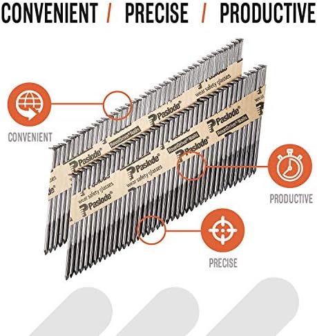 Collated Framing Nail, 3-1/4 in L, Not Applicable, Brite, Offset Round Head, 30 Degrees, 1000 PK - 1 Each