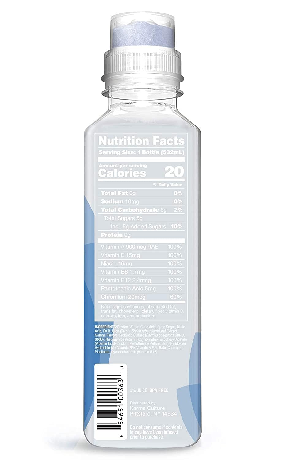 Karma Probiotic Water - 12 Pack, Berry Cherry Drink - Immune & Gut Health Support