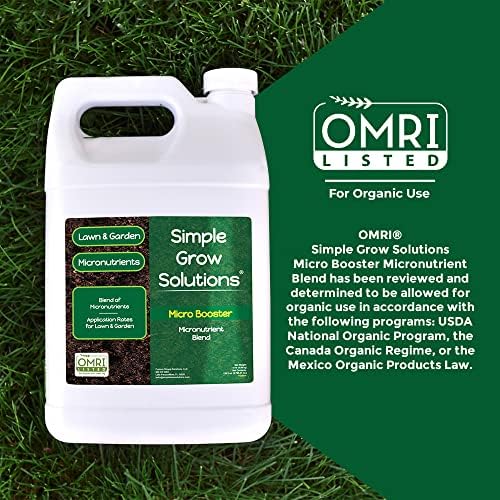 Organic Micronutrient Booster- Complete Plant & Turf Nutrients- Simple Grow Solutions- Garden & Lawn Fertilizer- Grower, Gardener- Liquid Food for Grass, Tomatoes, Flowers, Vegetables (32 Ounce)