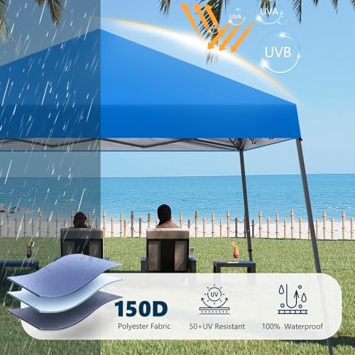 MASTERCANOPY 11x11 Slant Leg Pop Up Canopy Tent Black