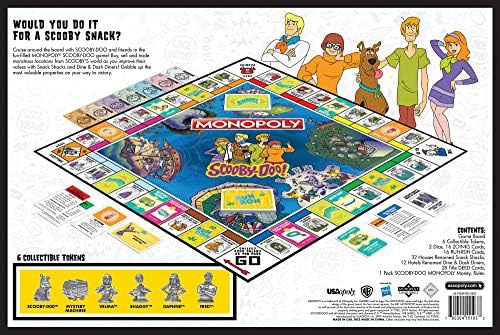 USAOPOLY Monopoly Scooby-Doo! Board Game | Official Merchandise Based on the Popular Cartoon | Classic Monopoly Game Featuring Characters