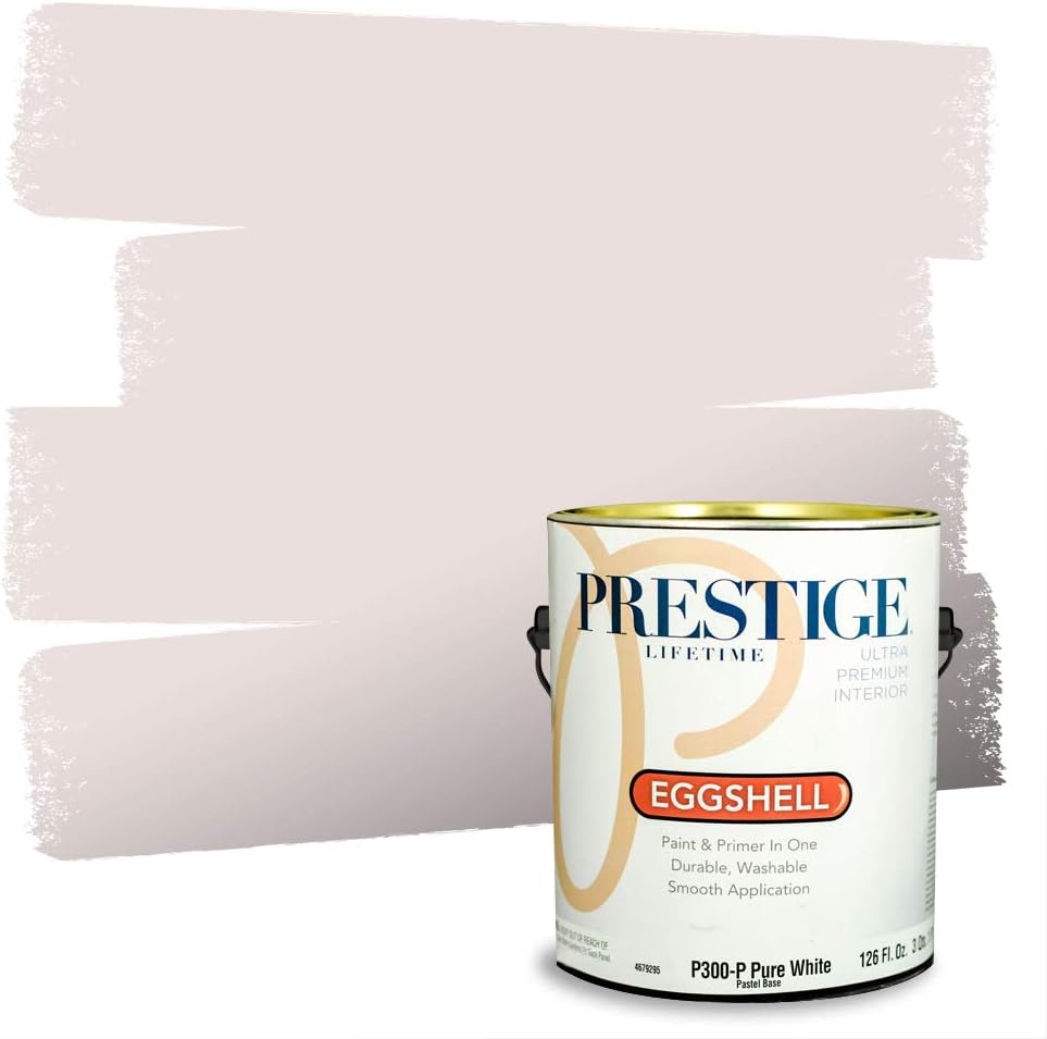 PRESTIGE E500-P-SW6303 Exterior Paint and Primer in One, 1-Gallon, Semi-Gloss, Comparable Match of Sherwin Williams Rose Colored, 1 Gallon, SW17-Rose
