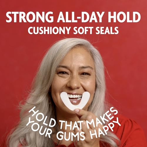 SEA BOND Denture Adhesive Seals, Original, Uppers, 30 Count (1 Pack) | Zinc-free denture adhesive seals for all-day hold. Soft cushiony seal without mess or ooze. Provides comfort and confidence.