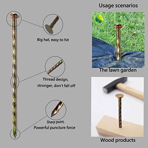 9 Pack 8 Inch Galvanized Tent Spikes,Metal Edging Spikes Landscape
