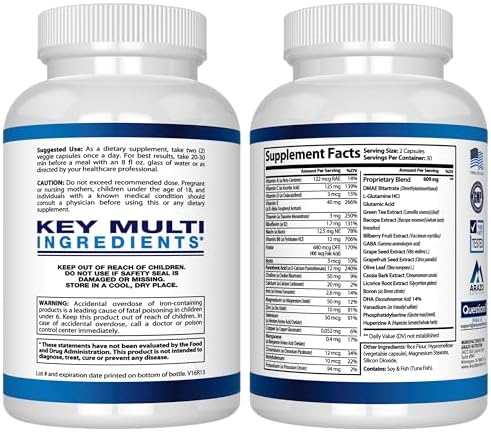 Arazo Nutrition Premium Brain Function Supplement – Memory, Focus, Clarity – Nootropic Booster with DMAE, Bacopa Monnieri, L-Glutamine