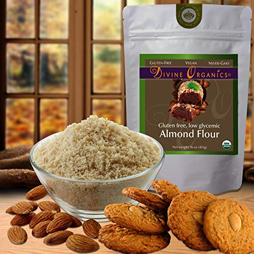 6 oz Organic Almond Flour Powdered Gluten Free Low Glycemic Non-GMO by Divine Organics