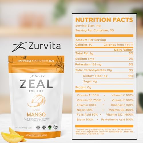 Zurvita - Zeal for Life Wild Berry Wellness Drink Mix - 420 g | Contains Vitamins, Minerals, Antioxidants, Plant Nutrients, Digestive Enzymes, And Phytonutrients For Daily Nutrition