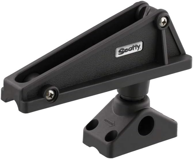 Scotty #276 Anchor Lock, w/ 0241 Side / Deck Mount | For Small Boats, Heavy-Duty Construction, Boating, Kayak & Inflatable Accessory