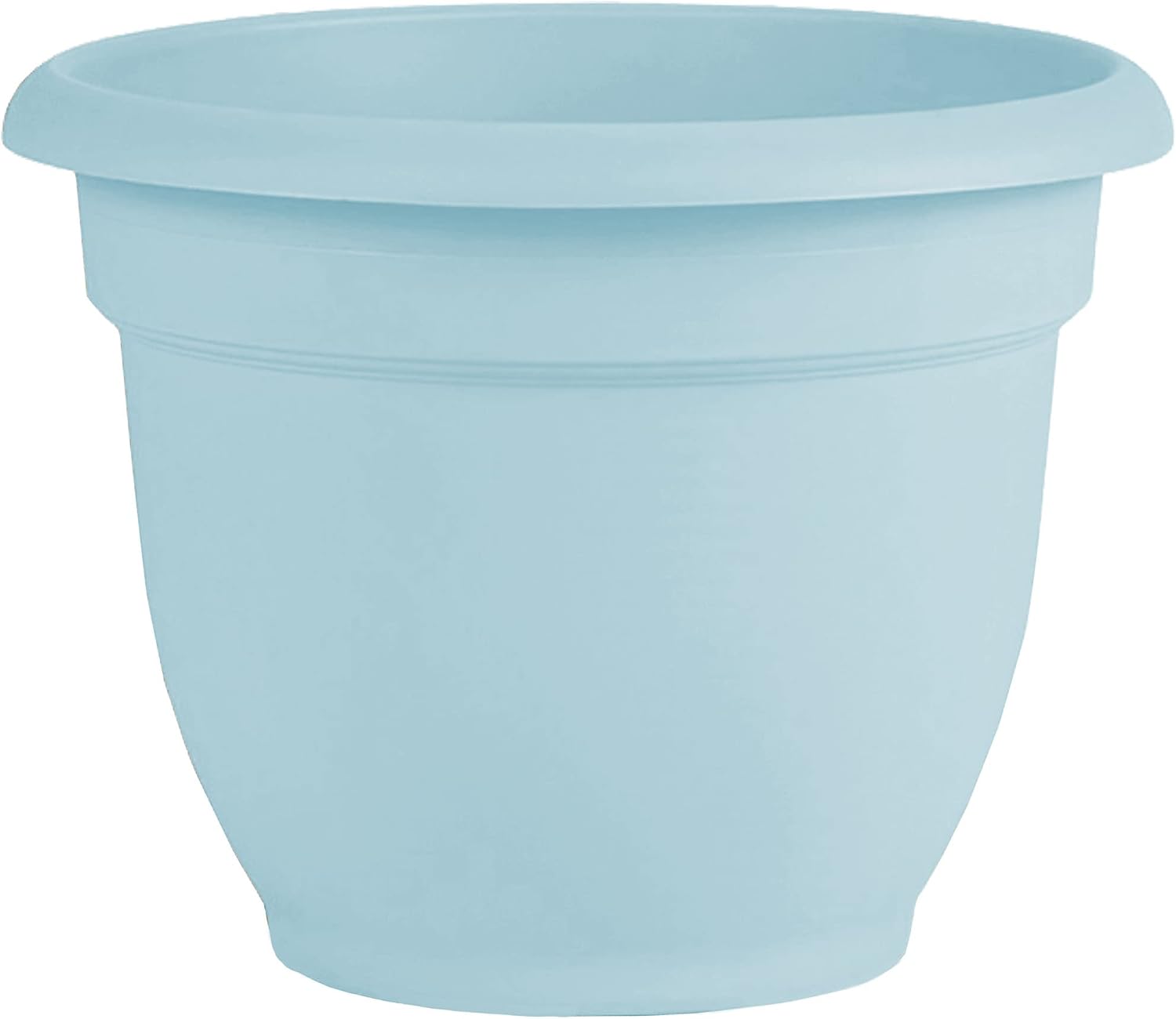 Bloem Ariana Pot Planter: 16" - Black - Durable Resin Pot, for Indoor and Outdoor Use, Gardening, Self Watering Disk Included, 6 Gallon Capacity