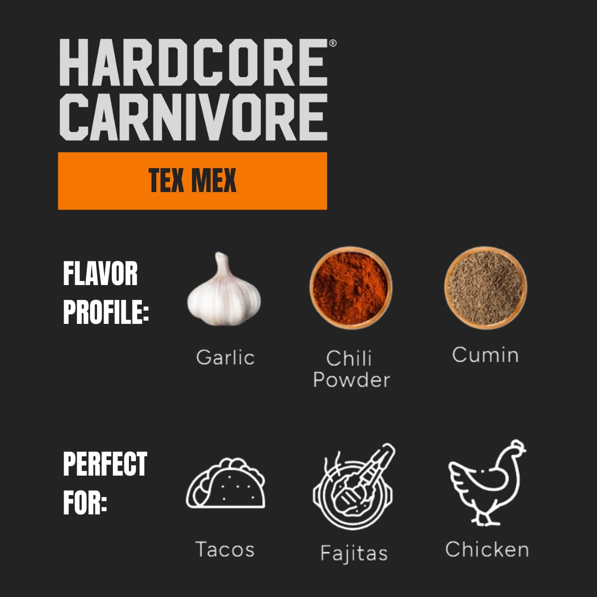 Hardcore Carnivore Black | All-Purpose Beef Seasoning Rub, 13oz Shaker
