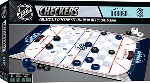 MasterPieces Officially licensed NHL League-NHL Checkers Board Game for Families and Kids ages 6 and Up