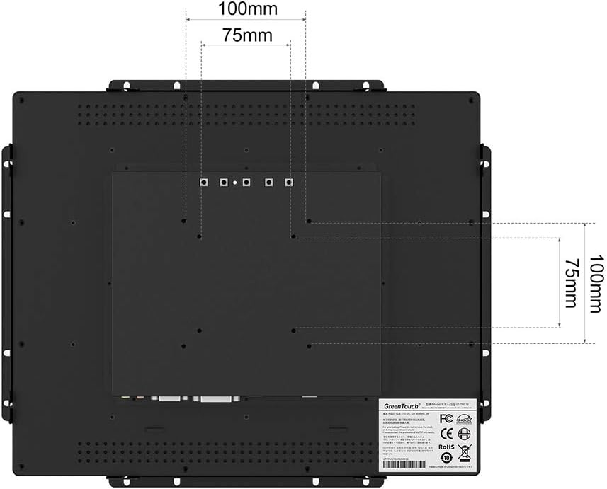 GreenTouch 18.5 Industrial Touch Monitor Open Frame, HDMI/VGA/DVI Interface, Muliti Touch Capacitive Touch Screen Technology