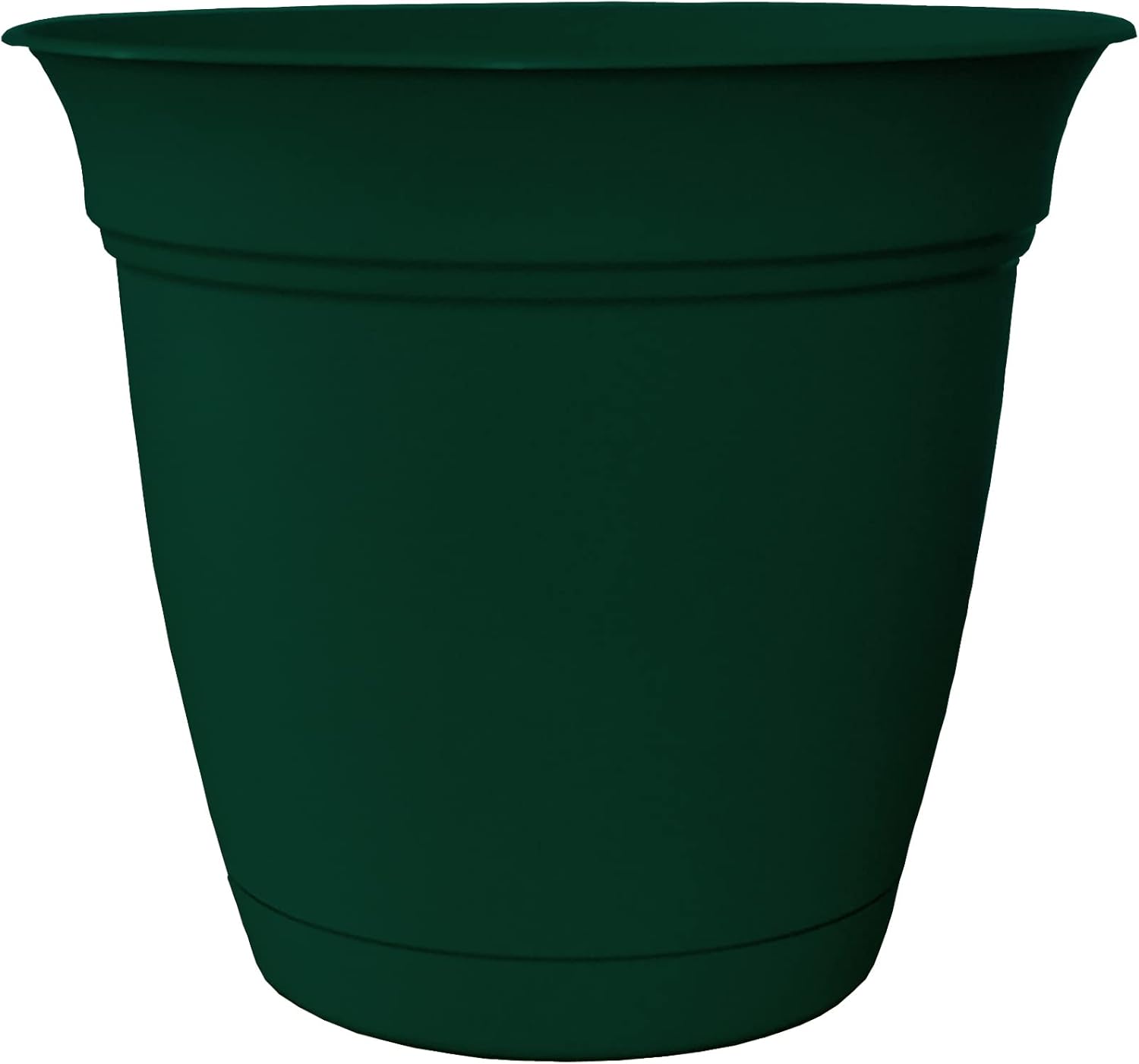 The HC Companies Eclipse Round Planter with Saucer - Outdoor & Indoor Plant Pot with Drainage Holes - Lightweight