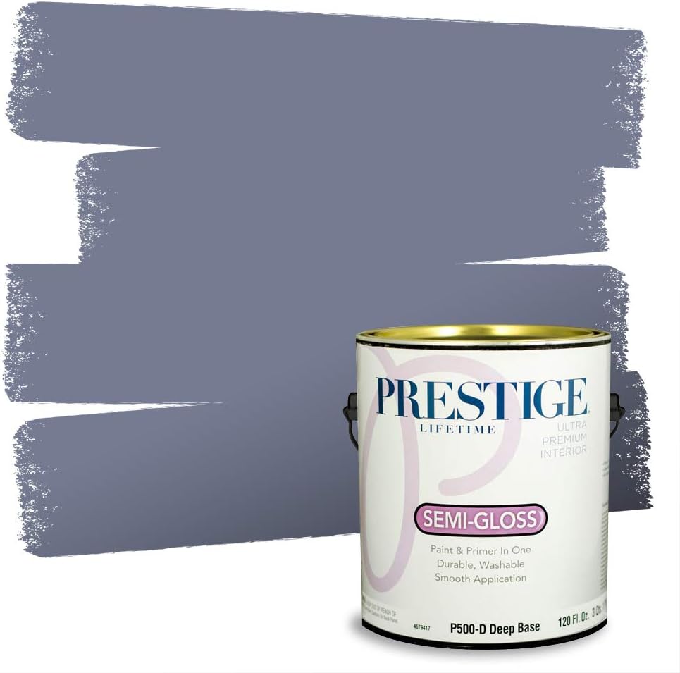 PRESTIGE Paints Exterior Paint and Primer In One, 1-Gallon, Satin, Comparable Match of Sherwin Williams* Blue Nile*