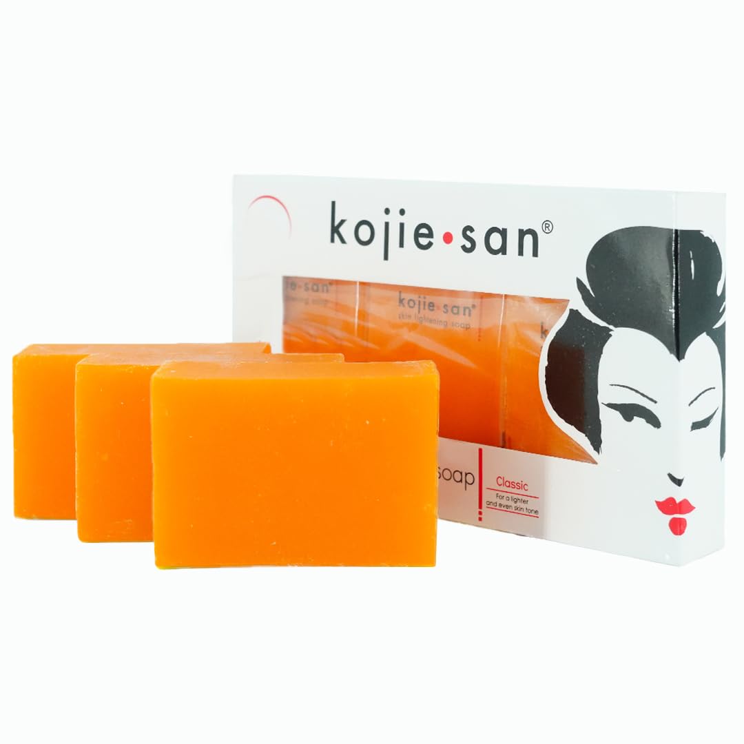 Kojie San Skin and Body Brightening Soap - Original Kojic Acid, Dark Spot Remover Bar Soap with Glycerin & Tea Tree Oil - 65g x 2 Bars