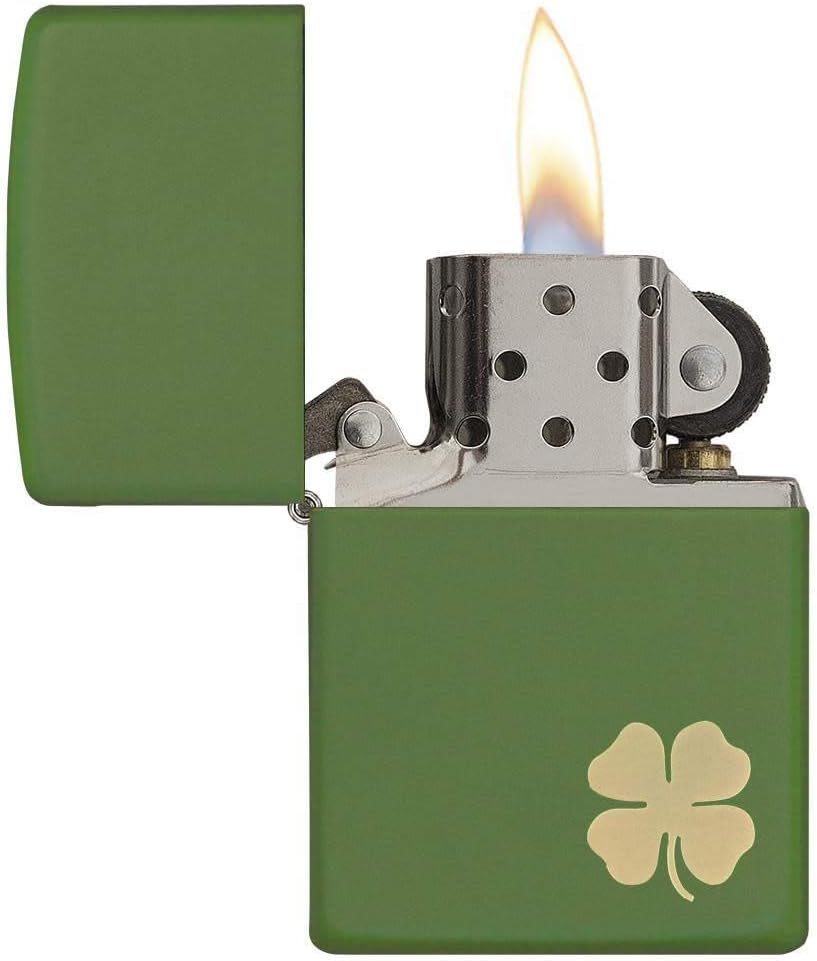 Zippo Clover Design Pocket Lighter, High Polish Chrome, One Size (ZO24699)