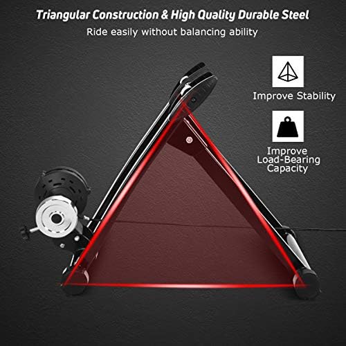 Goplus Bike Trainers for Indoor Riding, Folding Stationary Bike Stand with Magnetic Flywheel for Bicycle Cycling Training