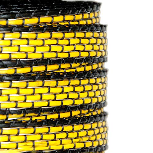Zareba Heavy-Duty Sure Shock Polytape - 656 foot x 1/2 inch - HDT656YH-Z - Heavy-Duty Polyatpe for Electric Fence - PVC Coated, Highly Visible Electric Fencing Wire