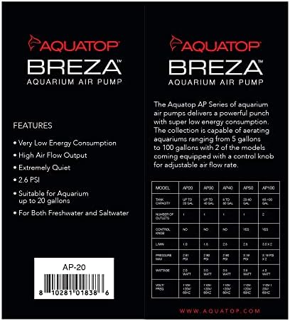 Aquatop Breza Aquarium Air Pump