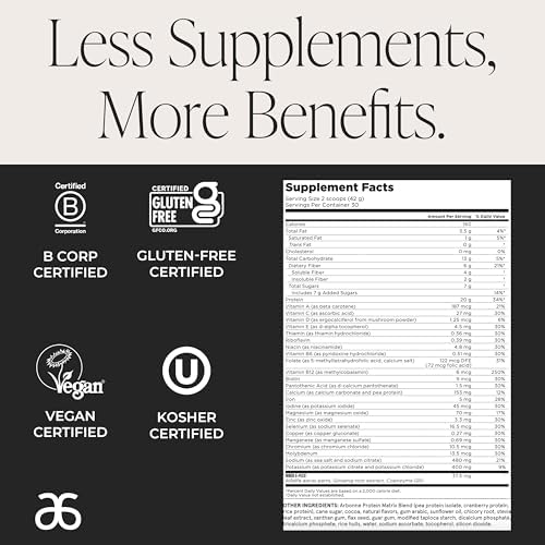 Arbonne Feelfit Pea Protein Shake - Daily Supplement Powder, Vegan Protein for Support of Overall Health, Energy and Well-Being, Vanilla
