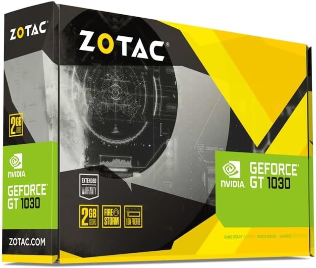 ZOTAC GeForce GT 1030 2GB GDDR5 64-bit PCIe 3.0 DirectX 12 HDCP Ready Low Profile Video Card ZT-P10300A-10L