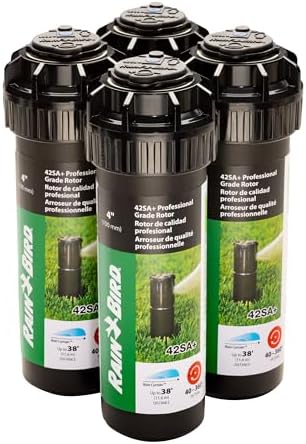 Rain Bird 32SA/4PKS Simple Adjust 32SA Gear Drive Rotor, Adjustable 40° - 360° Pattern, 19' - 32' Spray Distance, 4-Pack