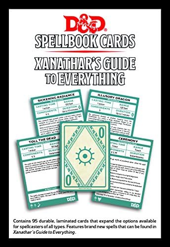 Dungeons & Dragons Spellbook Cards Xanathar's Guide To Everything Board Games