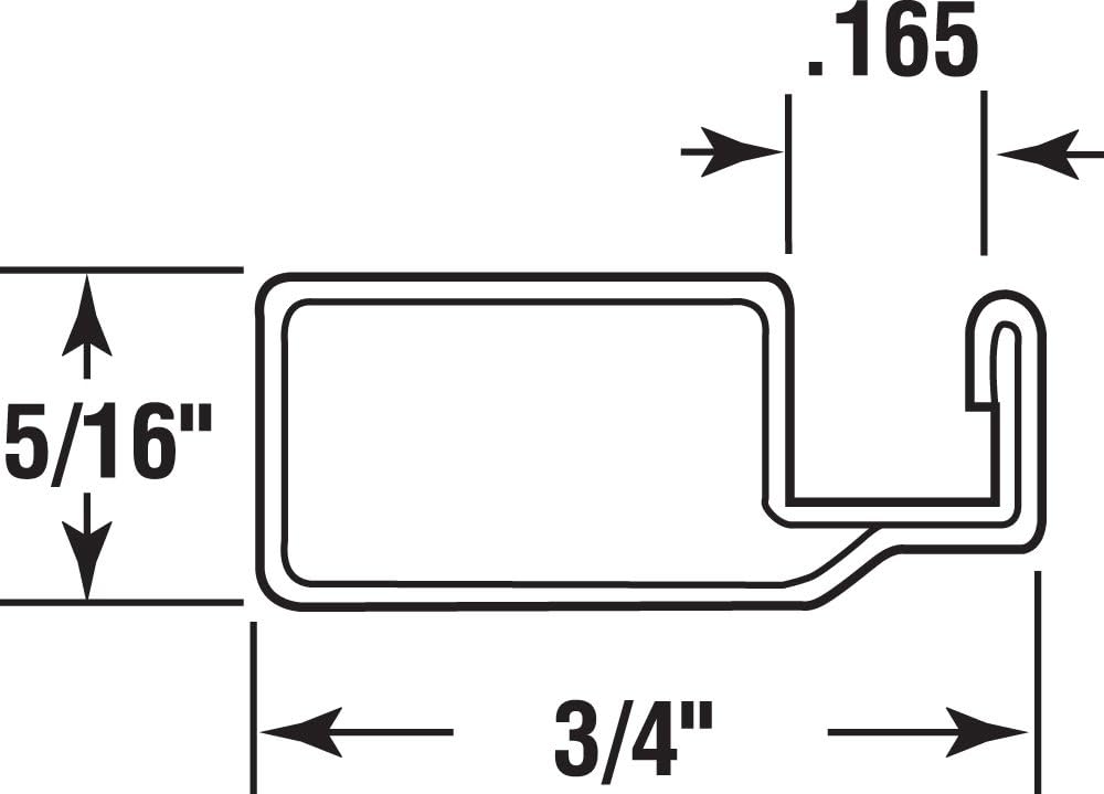 Prime-Line MP14075 Aluminum Screen Frame – 5/16 x 3/4 x 72 In. Almond Finish – Build or Repair Window Screens – Cut to Size – Uses 5/16 x
