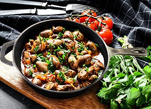 Utopia Kitchen Cast Iron Skillet 12 Inch Pre-Seasoned PFAS-Free Black | Chef Pan, Even Heat Distribution, Stovetop, Oven, Campfire and Grill Safe, Large Skillet, Indoor Outdoor Use