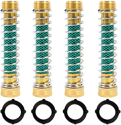 Hourleey Garden Hose Protector, Hose Extension Adapter with Coil Spring, 2 Pack