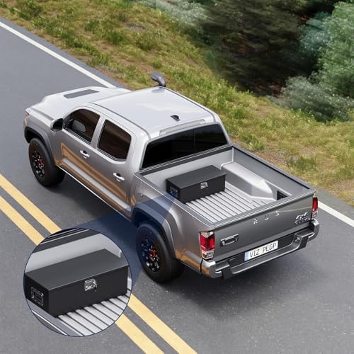 30 Inch Steel Heavy Duty Truck Bed Tool Box, Trailer Tongue Tool Box with Lock and Keys, Tool Box for Storage, Utility Trailer Tool Box for Truck, Pickup, RV, Trailer