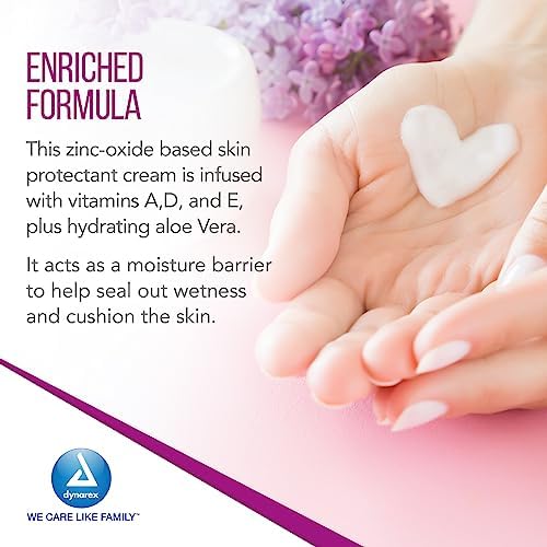 Dynarex DynaShield Skin Protectant Barrier Cream - Zinc Oxide Cream with Vitamins A, D, E