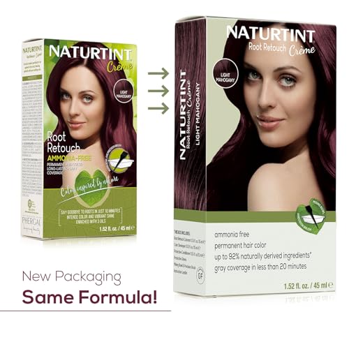 Naturtint Light Brown Root Retouch Crème Permanent Hair Color - Ammonia Free, Conceal Grays, No Artificial Scent, 1.52 Fl Oz