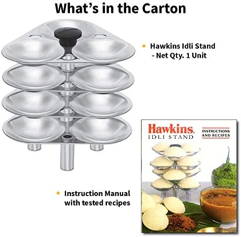 Hawkins Idli Stand for Pressure Cooker, 5-Liter, Small, Metallic