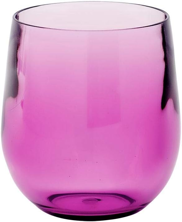 Caspari Acrylic 12oz Tumbler Glass in Cobalt - Set of 4