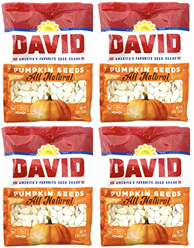 David Seeds, Pumpkin Seeds, 5-Ounce Bags (Pack of 4)