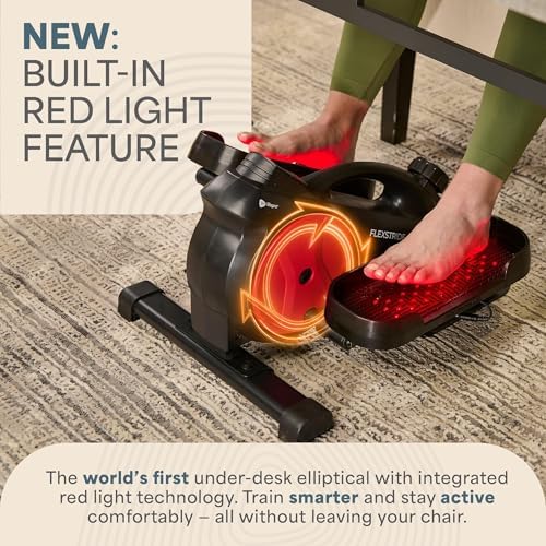 Lifepro Flexstride Under Desk Elliptical with Red Light Therapy Option